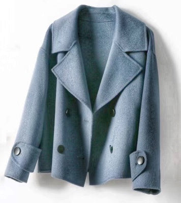 Short wool Double breasted Jacket – Zlata Moda Fashion