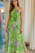 Load image into Gallery viewer, Signature Mara Silk Dress in Green
