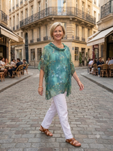 Load image into Gallery viewer, Iris… pure silk top with Bambi fibre lining

