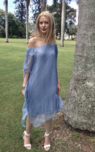 Load image into Gallery viewer, Helena Silk and Linen Dress - plain colours
