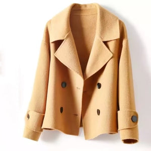 Short wool Double breasted Jacket