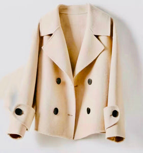 Short wool Double breasted Jacket