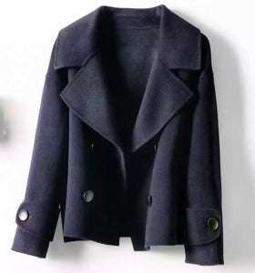 Short wool Double breasted Jacket